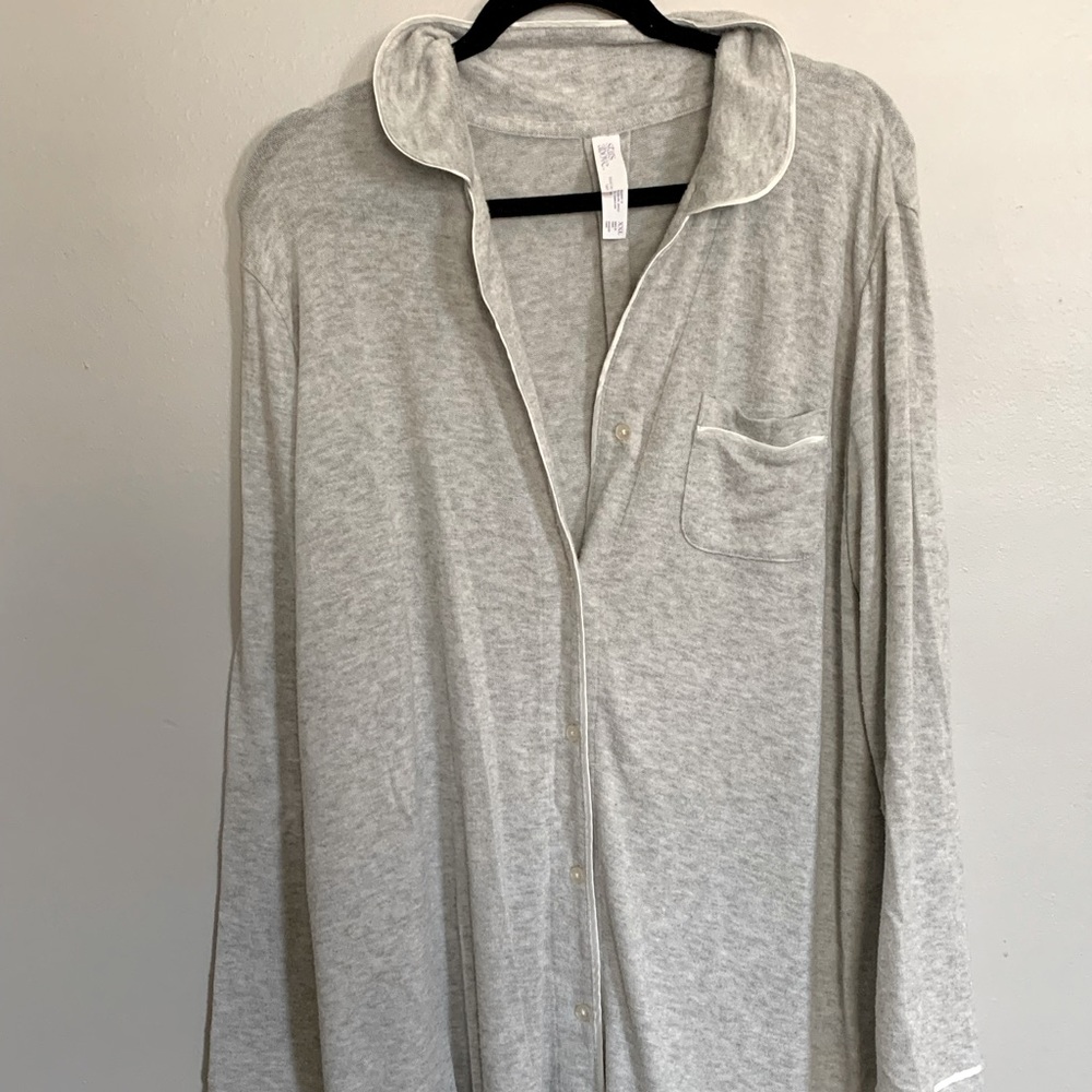 Button up robe dress